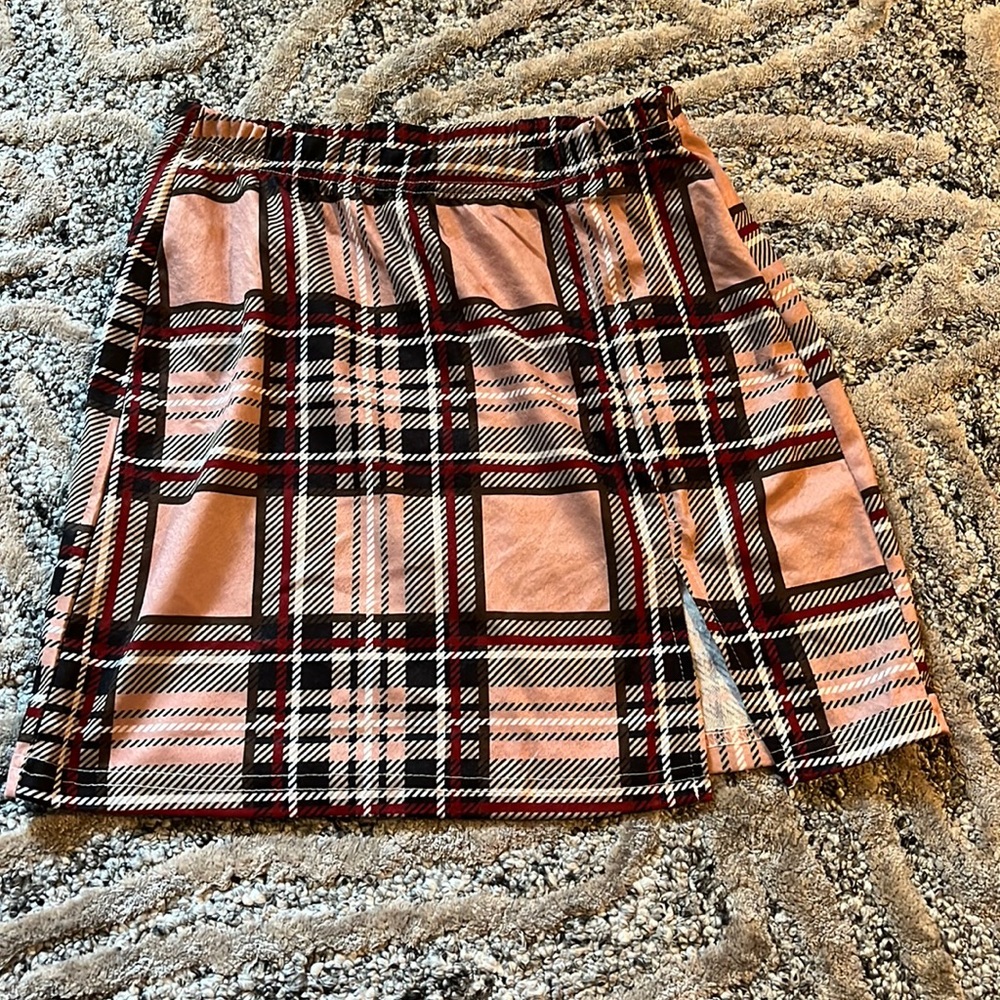 Shein plaid mini skirt
